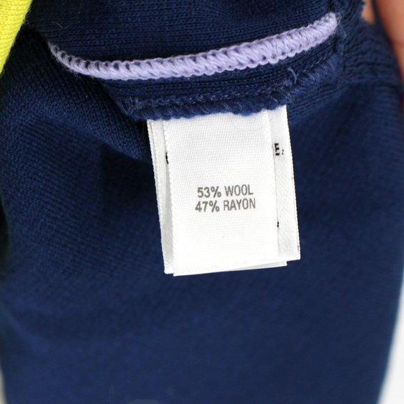 St. John Wool Blend Sweater Knit Color Block Stripe Cardigan Blazer Medium M - Picture 9 of 9